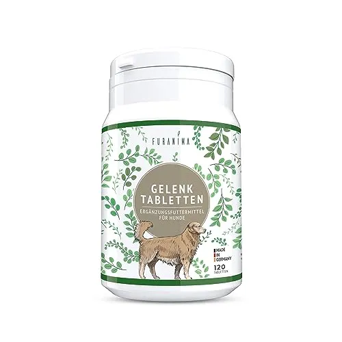 Furanima | Hüft- & Gelenktabletten Hunde, Grünlippmuschel & Teufelskralle, Welpen & Senioren, Made in Germany - 120 STK.