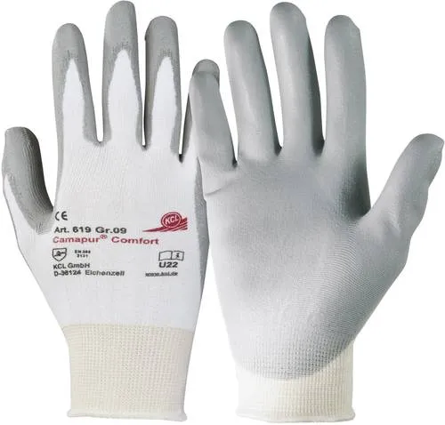 KCL 619-9 Camapur Comfort Polyurethan, Polyamid Arbeitshandschuh Größe (Handschuhe): 9, L EN 388 CAT II 1 Paar