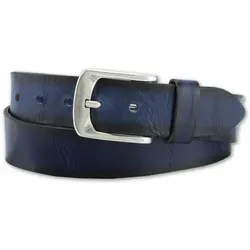 Ledergürtel im Jeansstyle – BERND GÖTZ, Gr. 95, dunkelblau von BERND GÖTZ
