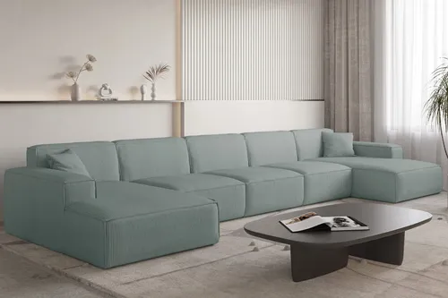 Wohnlandschaft Sofa U-Form CELES PREMIUM XL von Fun Möbel