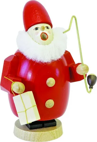 Richard Glaesser Räuchermännchen Weihnachtsmann 16cm - Nussknacker aus hochwertigem Holz, handgefertigte Erzgebirgskunst für ein festliches Ambiente in Ihrem Zuhause.