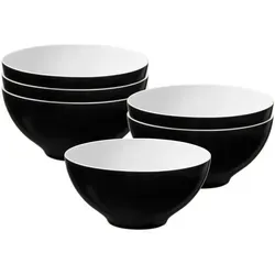 Seltmann Weiden Life Fashion Schüssel 6er Set in schwarz von Seltmann Weiden