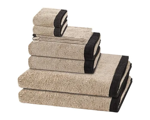 Cawö Handtuch Set Lifestyle Splash in braun von Cawö