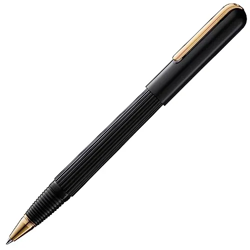 LAMY imporium Tintenroller 360 - Rollpen mit einem Gehäuse in mattschwarzer PVD Veredelung und poliertem Clip aus Gol..., 1 Stück (1er Pack)