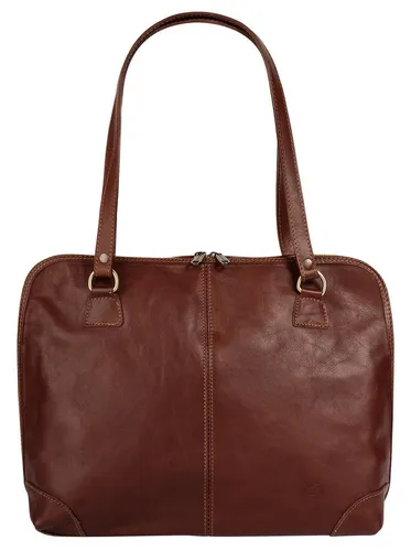 Piké Shopper aus echtem Leder, Made in Italy - Eleganter Shopper aus hochwertigem Leder mit umlaufendem Reißverschluss, ideal für den schnellen Zugriff auf Ihre Essentials. Perfekt für stilvolle Auftritte! Maße: 30 cm hoch, 38 cm breit, 13 cm tief.