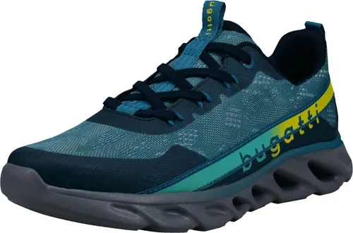 bugatti Herren Schnürschuh 341AVK066900-4000 in Blau - Stylischer Schnürschuh aus Textil und Synthetik, ideal für den Alltag. Komfortable Passform und modernes Design für einen lässigen Look.