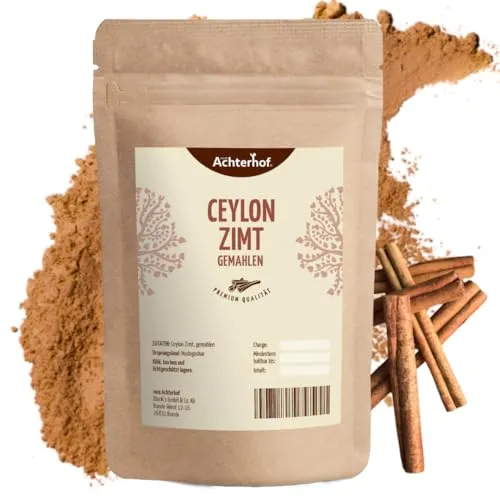 Ceylon Zimt gemahlen (1kg) - 100% echtes Ceylon Zimt-Pulver, mild im Geschmack und ideal zum Verfeinern von Speisen