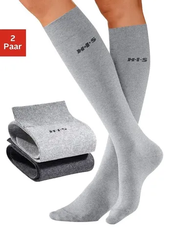 H.I.S Kniestrümpfe (Packung, 2-Paar) mit Komfortbündchen von HIS