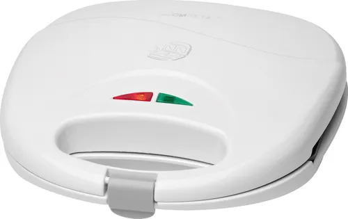 Clatronic ST 3477 Sandwichmaker Weiß - Sandwichmaker mit antihaftbeschichteten Platten für perfekte Toasts, ideal für schnelle Snacks und leckere Mahlzeiten.