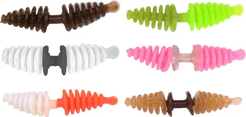 Trout Master Wacka 5,2cm - 6 Gummijigs für Forelle, Farbe:Black & White