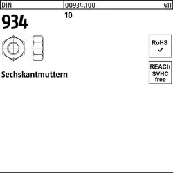 Sechskantmutter DIN 934 M 45 10 – Hochwertige Verbindungselemente - Unterlegscheiben – Robuste Sechskantmutter für zuverlässige Verbindungen, ideal für Maschinenbau und Konstruktionen.