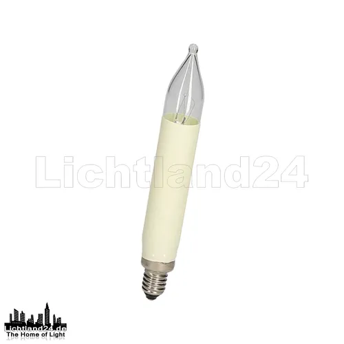 E10 - 23V / 3W Schaftkerze 15x105mm für Schwibbögen und Lichterketten