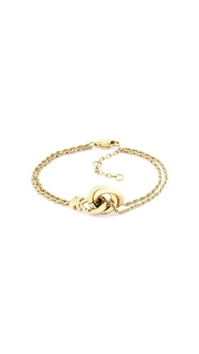 Tommy Hilfiger Jewelry Doppeltes Ketten-Armband für Damen - Armband für Damen aus Gelbgold mit nautischem Knoten, inspiriert von maritimer Eleganz und ideal für jeden Anlass.
