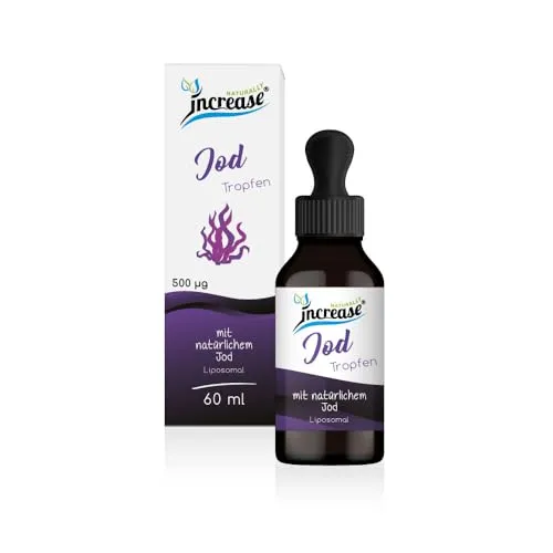 Liposomale Jod Tropfen hochdosiert - 15.000μg Jod pro Packung - Hochdosierte Jod Tropfen mit 500μg Jod pro Tagesdosis. Ideal zur Unterstützung der täglichen Jodaufnahme. MCT Öl sorgt für hohe Bioverfügbarkeit. Praktische Anwendung durch einfache Dosierung.