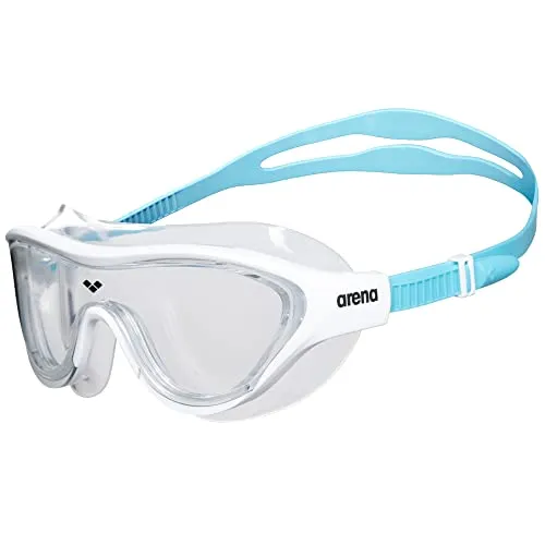arena The One Mask Junior Anti-Fog Schwimmbrille für Kinder - Schwimmbrille für Kinder mit großen verspiegelten Gläsern, UV-Schutz und Orbit-Proof Dichtungen für eine bequeme, sichere Passform – ideal für junge Schwimmer von 6 bis 12 Jahren.