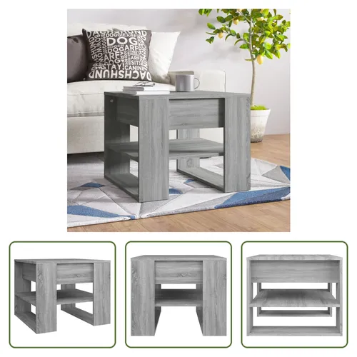 The Living Store Couchtisch Grau Sonoma 55,5x55x45 cm