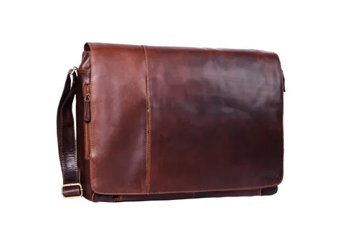 STILORD 'Maximus' XXL Ledertasche - Riesige Herren Umhängetasche für Laptops bis 21 Zoll - Laptop-Schultertasche aus echtem Büffel-Leder mit Vintage-Design | Extrem viel Platz und hoher Tragekomfort | Ideal für Studium, Beruf und Freizeit