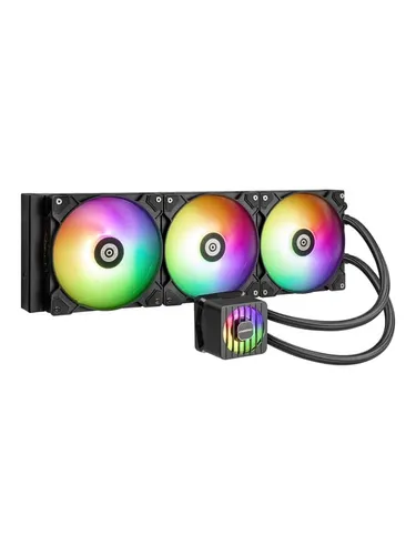LIQMAXFLO Series 420mm - CPU-Wasserkühlung, max 24 dBA, PWM-gesteuert mit 3 x 140mm RGB Kühler für optimale Kühlung und leisen Betrieb