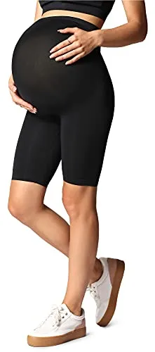 Be Mammy Kurze Umstandsleggings BE-1124 (Schwarz, L-XL)