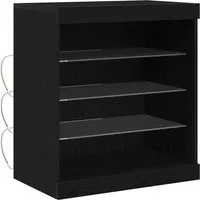 vidaXL Modernes schwarzes Eichen-Sideboard