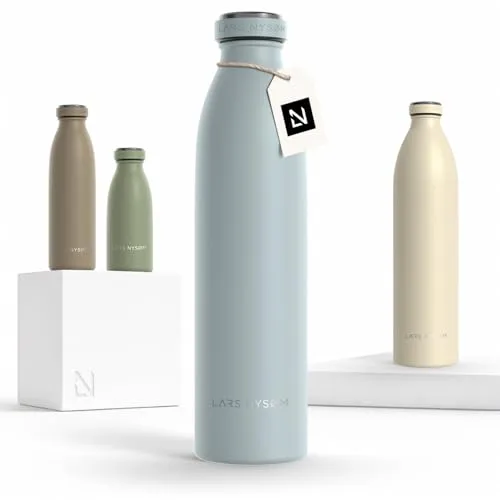 LARS NYSØM Edelstahl Trinkflasche 750ml in blau von LARS NYSØM