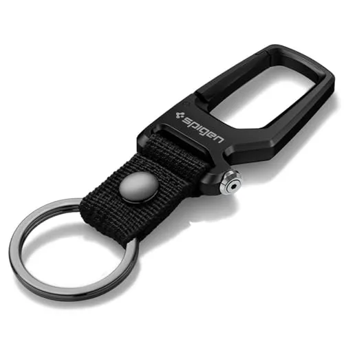 Spigen Karabiner, Auto Schlüsselanhänger, Flaschenöffner Keychain, Schlüsselhalter, Schlüsselring - Schwarz