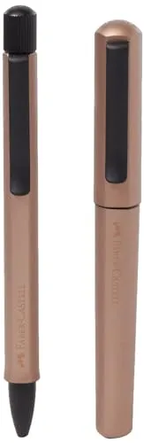 Faber-Castell 140589 - Geschenkset Hexo Bronze, mit Füller M und Drehkugelschreiber B