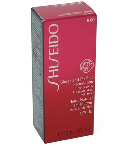 Shiseido SPF15 Sheer and Perfect Foundation B60 Natural Deep Beige