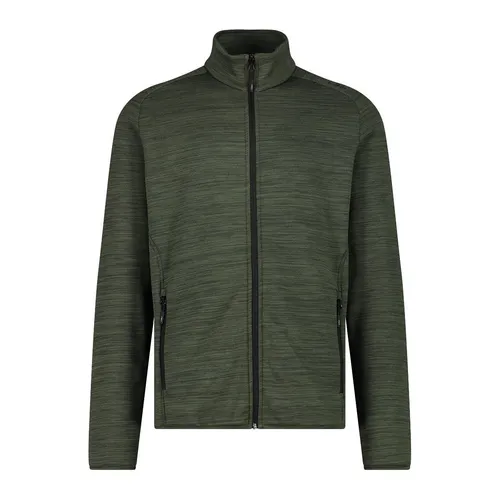 CMP MAN Jacket oil green mel-nero (22ES) 54 - Outdoor Freizeitjacke für Herren, aus hochwertigem Stretch-Performance-Gewebe, atmungsaktiv und isolierend – ideal für Abenteuer in der Natur und umweltfreundlich nach Oeko-Tex-Standard.