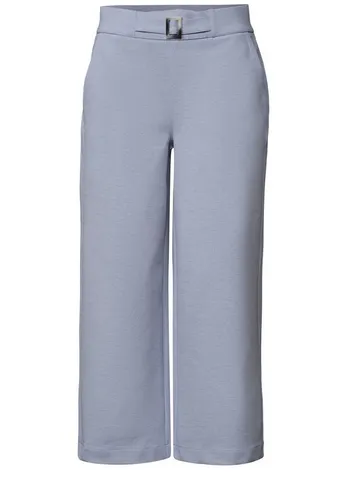 Street One High Waist Culotte mit Schnallendetail in blau von Street One