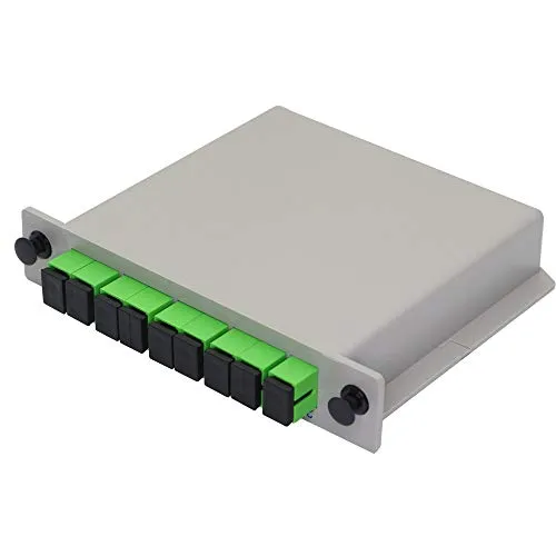 GINTOOYUN 1 x 8 Glasfaser-Splitter SC/APC Splitter Kassettenkarte Einstecken Singlemode für Hausverdrahtung, Ingenieurprojekte, Glasfaser-LAN