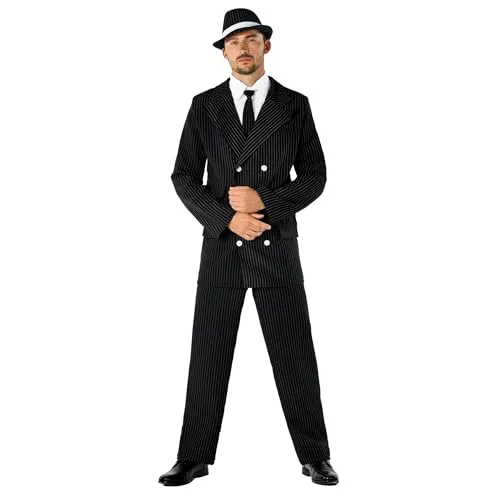 Fun Shack Kostüm Gangster 20er Jahre Herren, Mafia Anzug, Perfekt für Karneval und Halloween, M