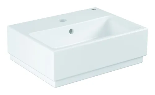Grohe Cube Handwaschbecken 450 x 350 mm - Alpinweiß mit PureGuard - Waschtisch mit antibakterieller PureGuard-Oberfläche für hygienische Sauberkeit und modernes Design.