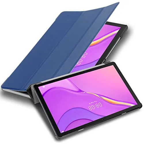 Cadorabo Hülle kompatibel mit Huawei MatePad T 10 (9.7 Zoll) T 10s (10.1 Zoll) Tablethülle ohne Auto Wake Up aus Kunst Leder Cover Hülle für MatePad T 10 (9.7 Zoll) T 10s (10.1 Zoll) Tasche in Blau