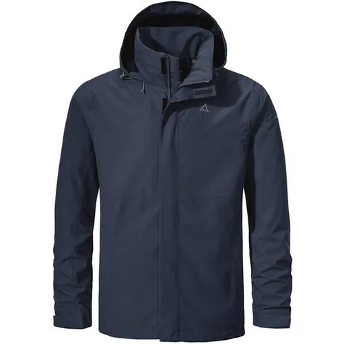 Schöffel Jacket Gmund Men navy blazer (8820) 64 - Wasserdichte Hardshell Jacke für Männer, ideal für Wanderungen mit 10.000 mm Wassersäule und atmungsaktivem Material. Aus recyceltem Material gefertigt, vereint sie Funktionalität und Umweltbewusstsein.