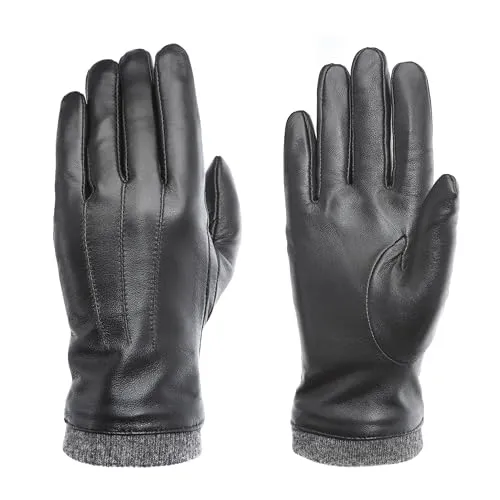 PEARLWOOD Damen Handschuh Daisy aus Schafleder mit Touch-Funktion | Schwarz Größe XS