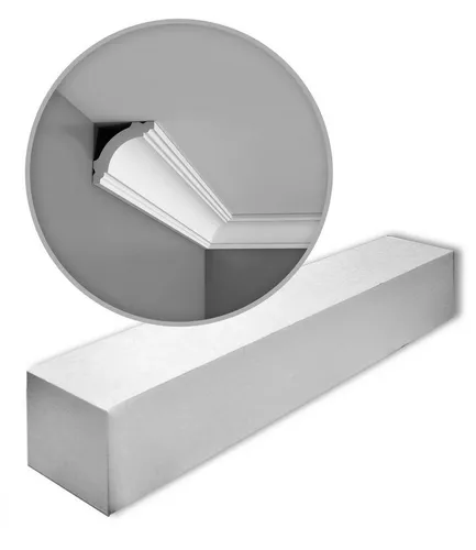 Orac Decor CB510N BASIXX Zierleisten | 10 Stuckleisten im Set - Robuste, weiße Stuckleisten aus Durofoam für den Innenbereich. Ideal für zeitgemäße Raumgestaltungen mit einer Gesamtlänge von 20 m und einfacher Montage.