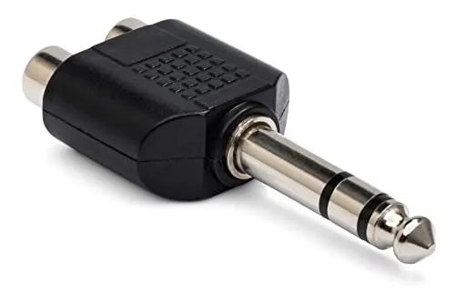 Hosa GPR-484, Adaptor, Dual RCA to 1/4 in TRS