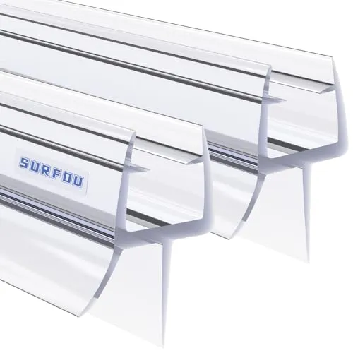 SURFOU Dichtung Dusche Glastür 2×100cm, Duschdichtungen für Duschtüren 6-8mm duschtüre, Duschkabinen Dichtungen, Duschtürdichtung Unten Duschdichtung Duschkabine Leiste Duschtür Abdichtung
