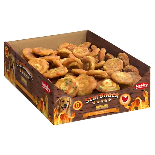 Nobby StarSnack BBQ Chicken Snail S 2,4 kg - Sparpaket - Leckere BBQ Chicken Snacks für Hunde, ideal zur Belohnung. Praktisches Sparpaket mit 2,4 kg für langanhaltenden Genuss.