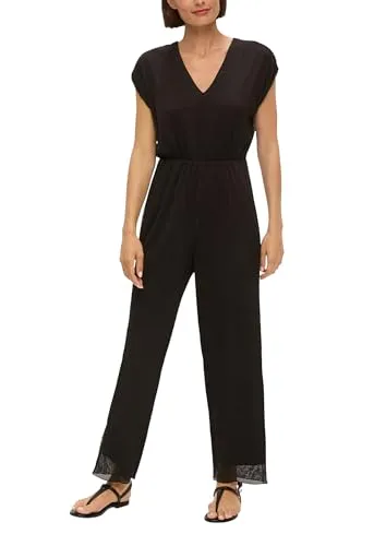 s.Oliver Plissierter Jumpsuit aus Mesh