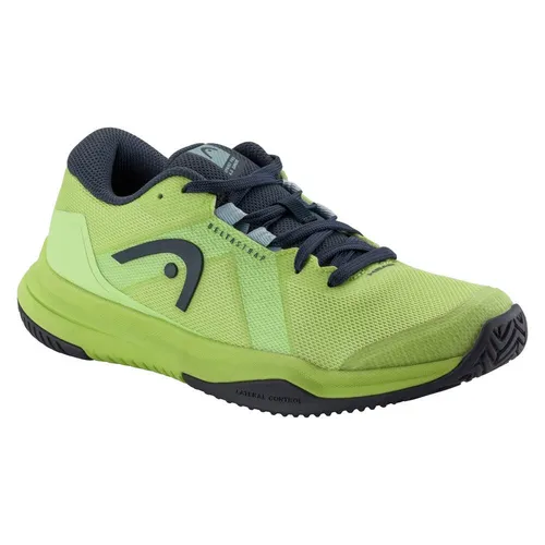 Head Tennisschuhe Sprint Pro 4.0 Allcourt 2025 Kinder - lime/navyblau, Größe 38 (5,5) - Tennisschuhe für Kinder mit neuem, atmungsaktivem Obermaterial. Die Allcourt Außensohle bietet optimalen Grip auf Tennis-, Padel- und Pickleballplätzen.