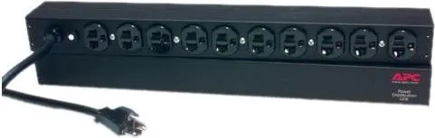 APC Basic Rack-Mount PDU - Steckdosenleiste - Rack-Mount PDU, 1U, 20A, 120V, ideal für Server-Racks mit 10 Ausgängen und 3,66 m Kabellänge für flexible Installation.