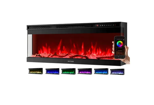 Elektrokamin mit Heizung 1500W - Stilvoll und Energiesparend - Elektrische Kamine mit 13 Flammeneffekten und 2 Heizstufen für individuelle Wärme. Ideal für moderne Wohnräume, sicher mit Kindersicherung und Überhitzungsschutz.