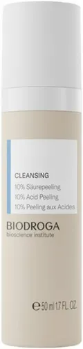 Biodroga Bioscience Institute Cleansing 10% Säurepeeling 50 ml - Gesichtsreinigung mit 10% Säureanteil, ideal zur sanften Entfernung von abgestorbenen Hautzellen für ein strahlendes Hautbild.