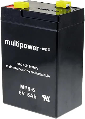 akku-net Bleiakku (multipower) MP5-6, 6V, Lead-Acid