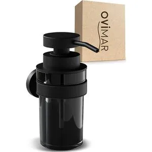 ovimar Seifenspender Lokta, Edelstahl Schwarz zur Montage in schwarz von ovimar