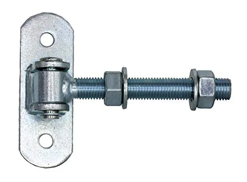 UHRIG Torband M16, einstellbares langes Torscharnier, kmpl. verzinkt, Torangel für Gartentür, Hoftor usw.