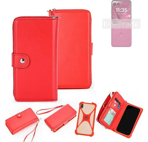 K-S-Trade Handyhülle für Motorola Razr 60 Ultra, 2in1 Schutzhülle Portemonnee Handyhülle mit Bumper Hülle Case