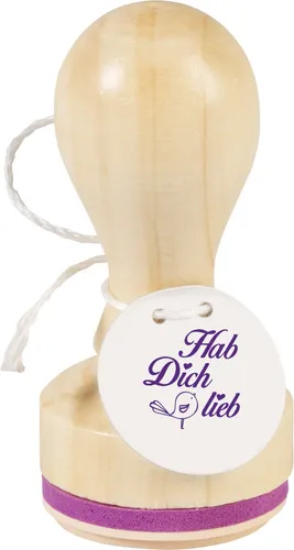 Stempel rund Hab dich lieb,